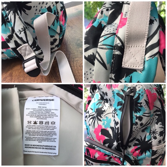 NWT Converse CTAS GO Backpack π Floral W AUTHENT - Picture 5 of 7